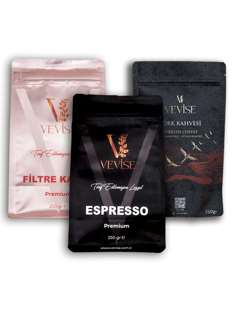 üçlü kahve kampanyası-vevise filtre veise espresso vevise türk kahvesi 3’ü Bir Arada Kahve Seti Vevise